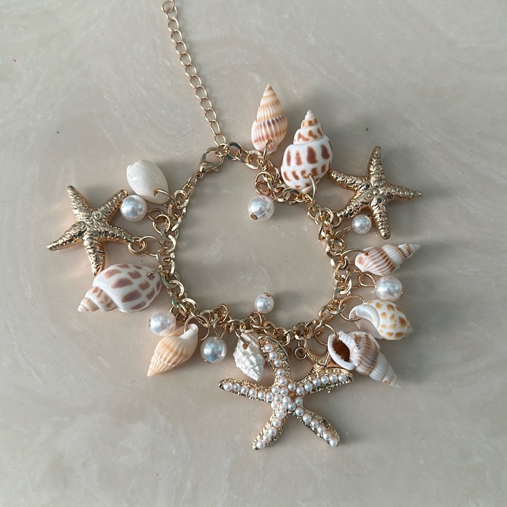 Beach themed charm bracelet